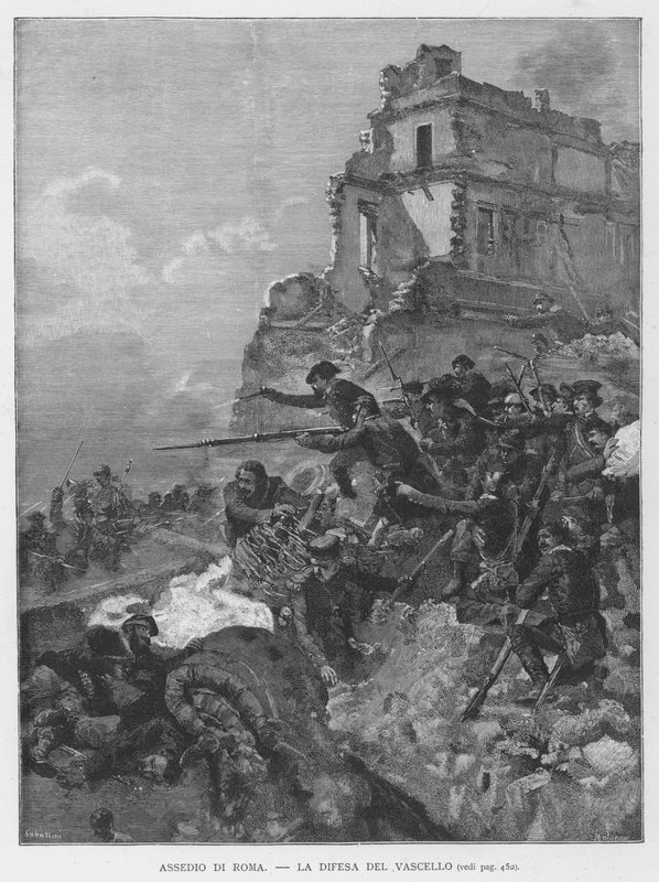 Roma Kuşatması (gravür) by Edouardo Matania