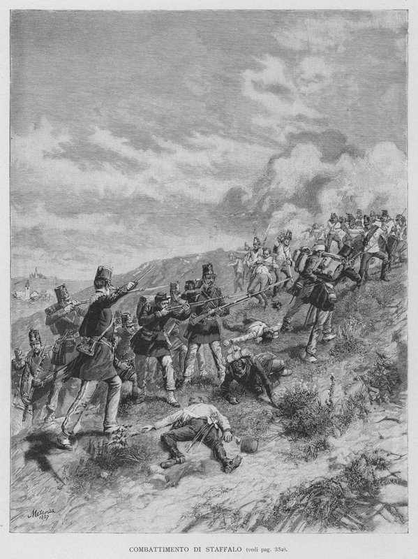 Combattimento Di Staffalo (gravür) by Edouardo Matania