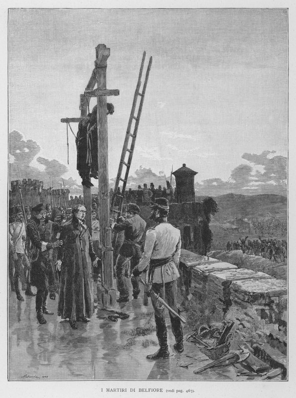 Belfiore Şehitleri (gravür) by Edouardo Matania