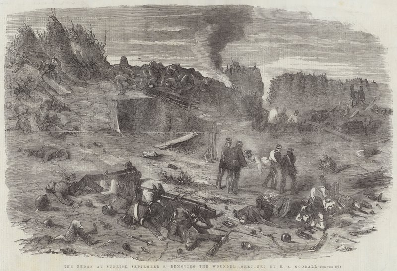 Redan at Sunrise, 9 Eylül, Yaralıları Kaldırma by Edward Angelo Goodall