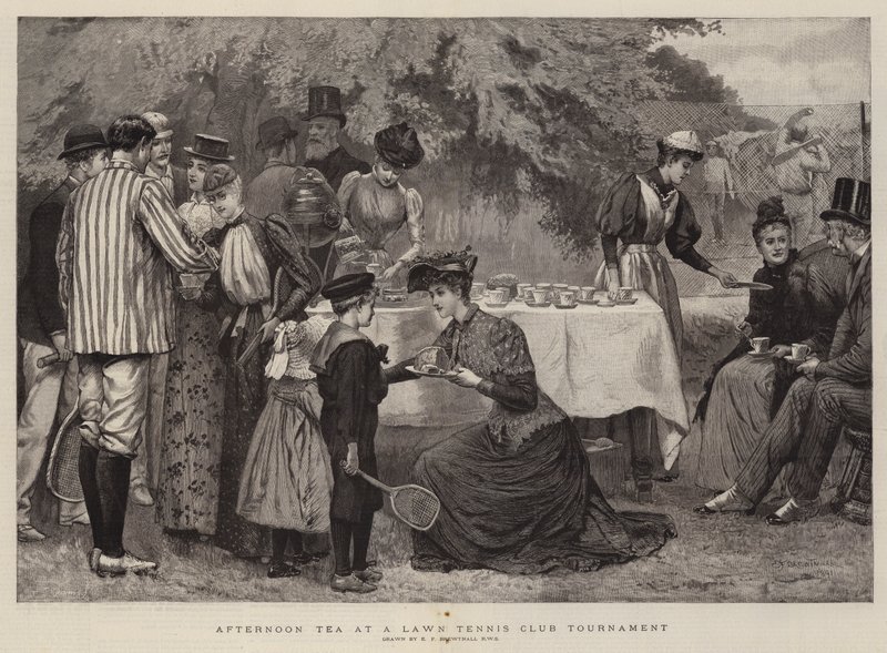 Çim Tenis Kulübü Turnuvasında İkindi Çayı by Edward Frederick Brewtnall