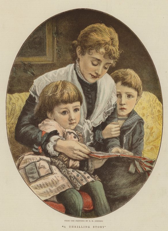 Heyecanlı Bir Hikaye (chromolitho) by Edward Killingworth Johnson