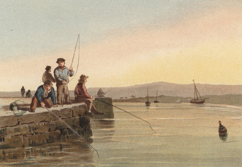 Smooth Water, Boys Fishing  by Edward after Duncan