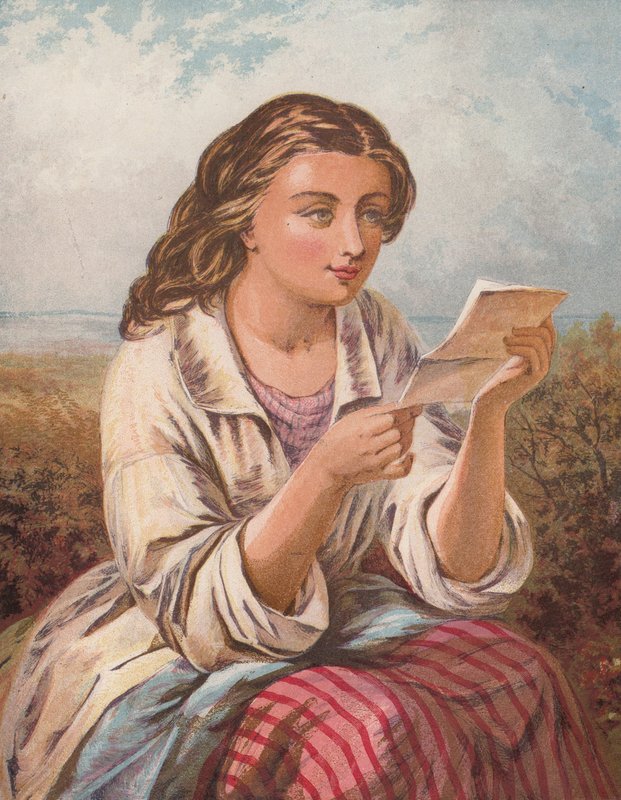 Mektup (renkli litho) by Edward John Cobbett