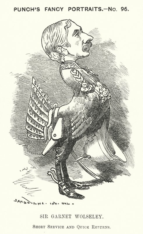Yumruk karikatür: Garnet Wolseley by Edward Linley (after) Sambourne