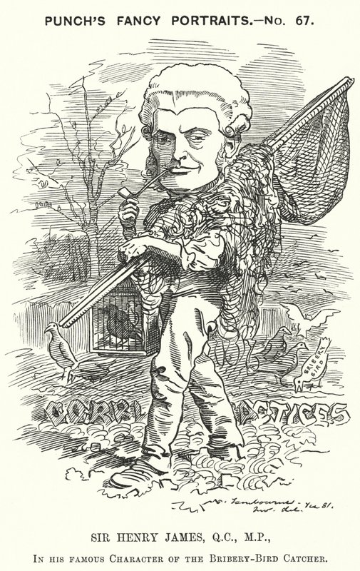 Yumruk karikatür: Sir Henry James by Edward Linley (after) Sambourne