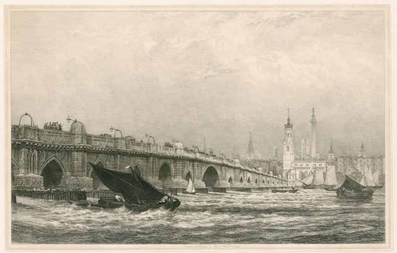 Londra Köprüsü by Edward William Cooke