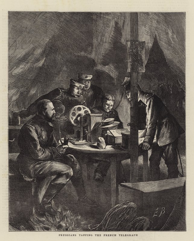 Fransız Telgrafına dokunan Prusyalılar by Edwin Buckman