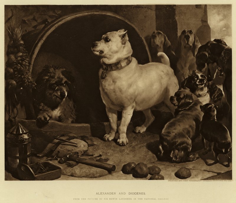 İskender ve Diogenes by Edwin Landseer