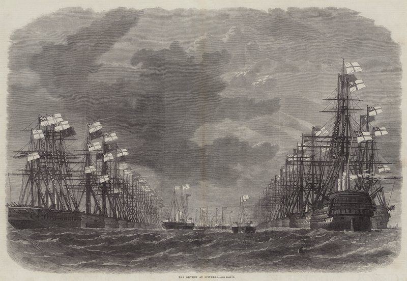 The Review at Spithead  by Edwin Weedon