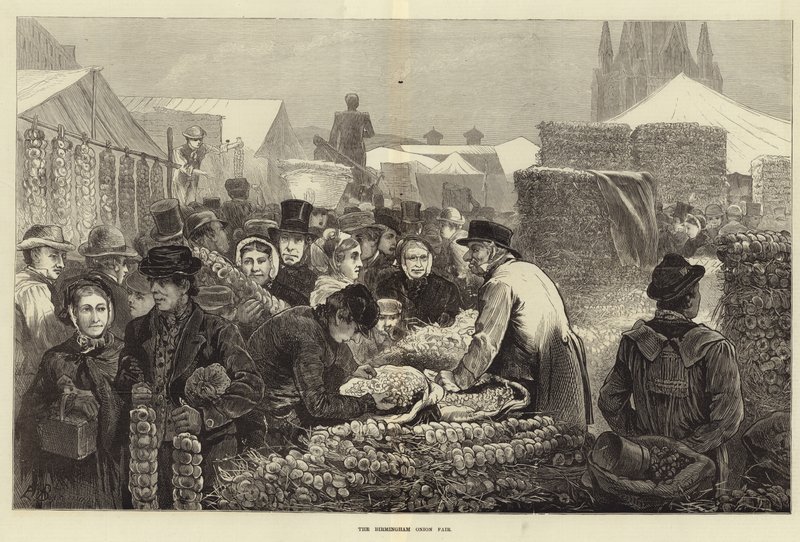 Birmingham Soğan Fuarı (gravür) by Edwin Buckman