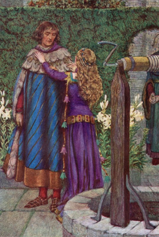 Elaine (renkli taş) by Eleanor Fortescue Brickdale