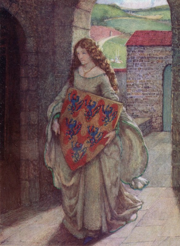 Elaine (renkli taş) by Eleanor Fortescue Brickdale