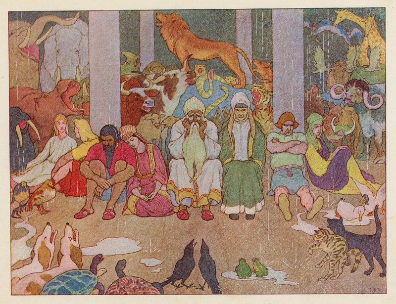 Nuh#39;un Gemisi: Vatan hasreti (renkli litho) by Elmer Boyd Smith