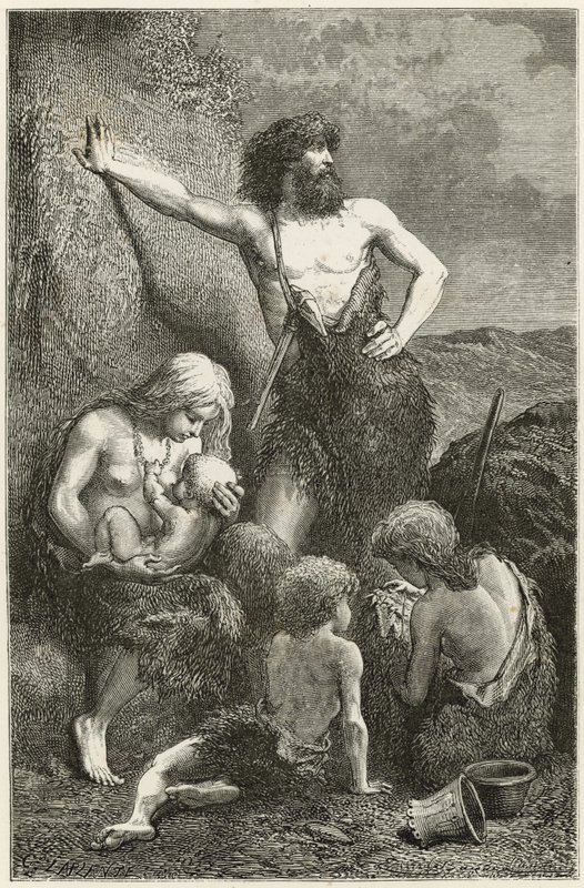 Taş devrinde bir aile by Emile Antoine Bayard