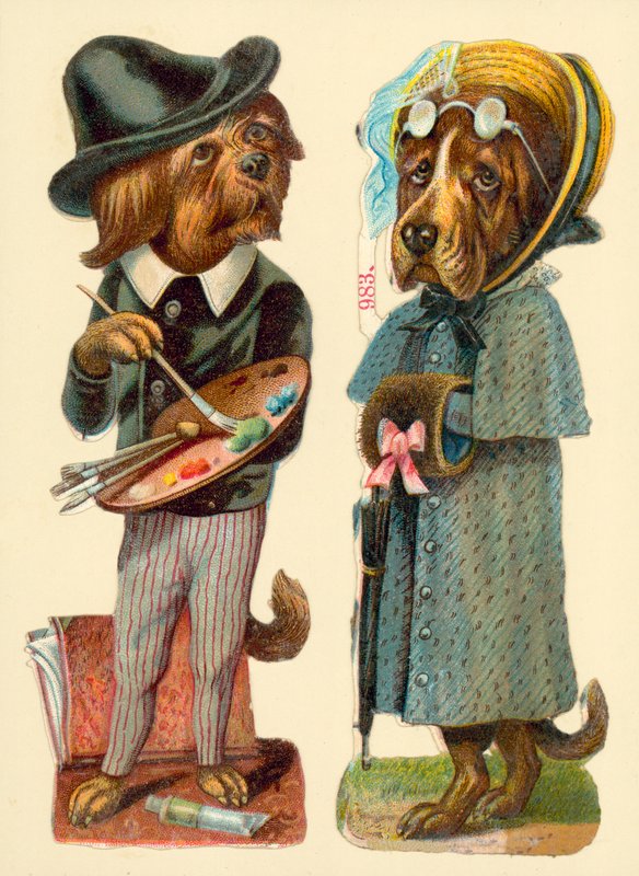 antropomorfik köpekler by English School