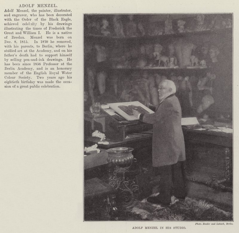 Adolf Menzel Stüdyosunda by English Photographer