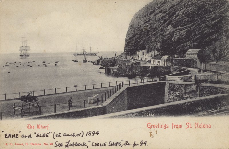 Coolie gemileri Erne ve Elbe, St Helena by English Photographer