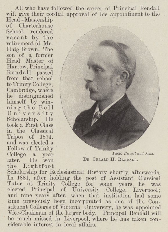 Dr Gerald H Rendall by English Photographer