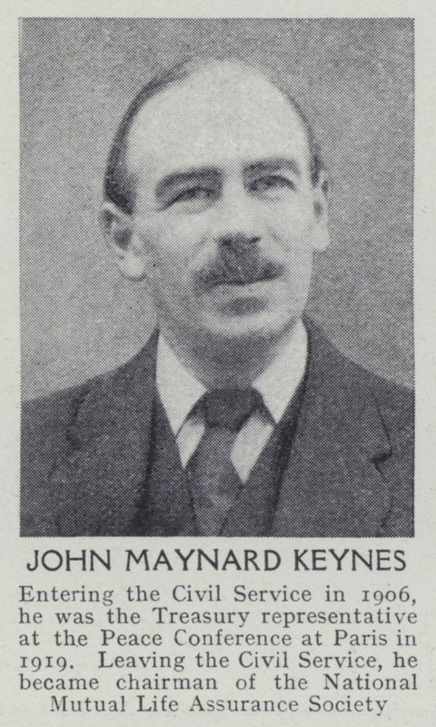 John Maynard Keynes (s/b fotoğraf) by English Photographer