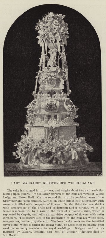 Lady Margaret Grosvenors Düğün Pastası by English Photographer