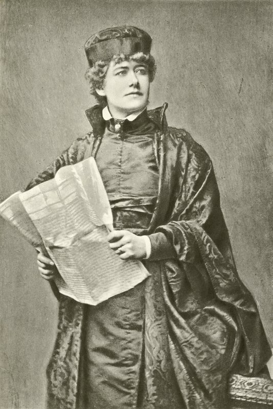 Bayan Ellen Terry Portia olarak (gravür) by English Photographer