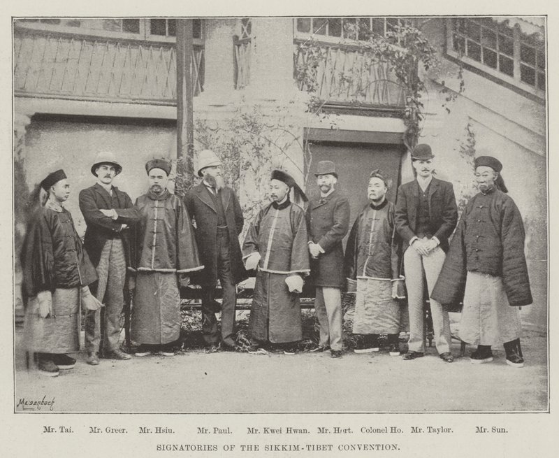 Sikkim-Tibet Sözleşmesinin İmzacıları by English Photographer