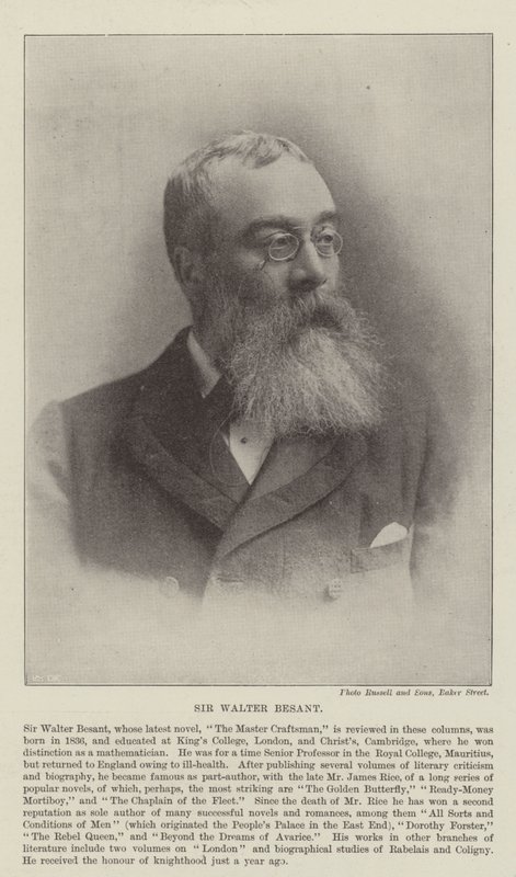 Sör Walter Besant by English Photographer