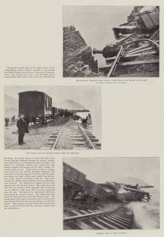 Conway yakınlarındaki Demiryolu Felaketi by English Photographer