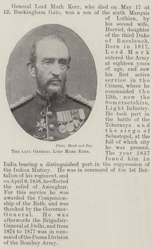 Merhum General Lord Mark Kerr by English Photographer