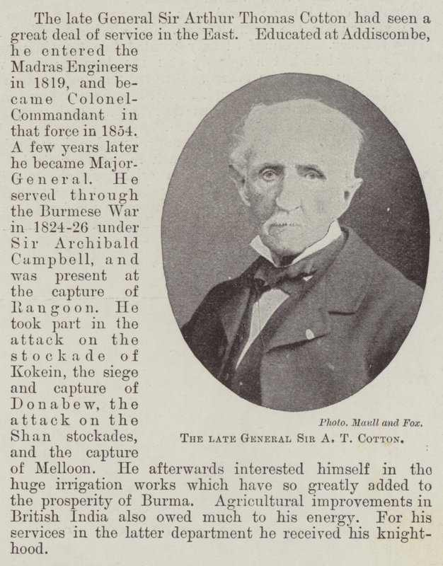 Merhum General Sir AT Cotton by English Photographer