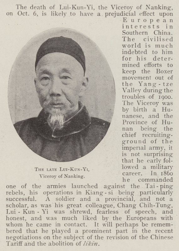 geç l UI-kun-Y i, Nanking valisi by English Photographer