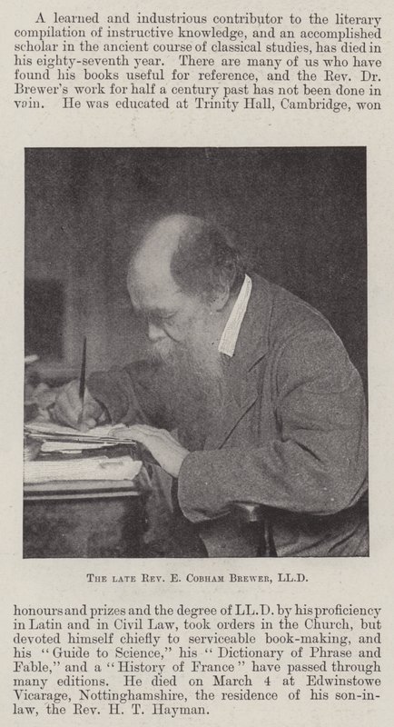 Rahmetli Muhterem E Cobham Brewer, LLD by English Photographer