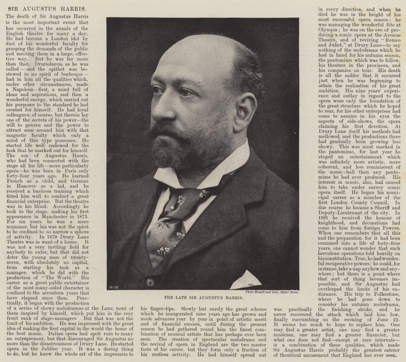 Merhum Sir Augustus Harris by English Photographer