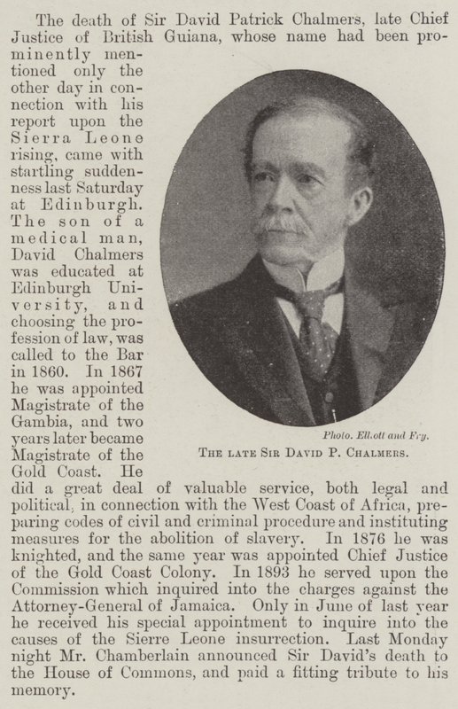Merhum Sir David P Chalmers by English Photographer