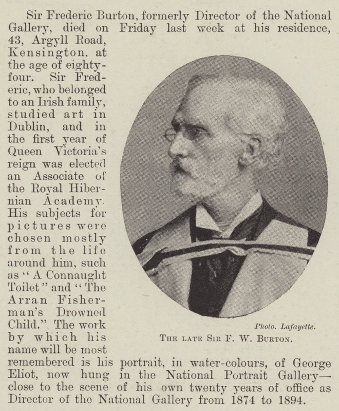 Merhum Sir FW Burton by English Photographer