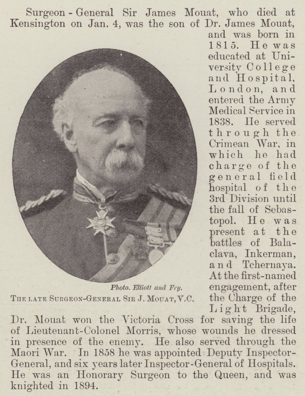 Merhum Genel Cerrah Sir J Mouat, VC by English Photographer