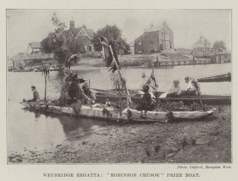 Weybridge Regatta, Robinson Crusoe Ödül Teknesi by English Photographer