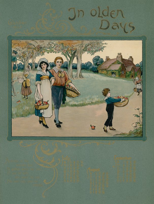 Alfred Austin tarafından ayet ile 1905 takvimi by English School