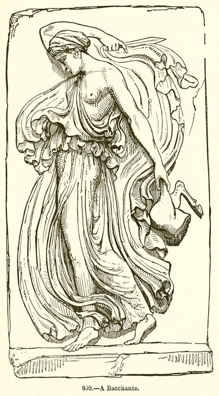 bir Bacchante by English School