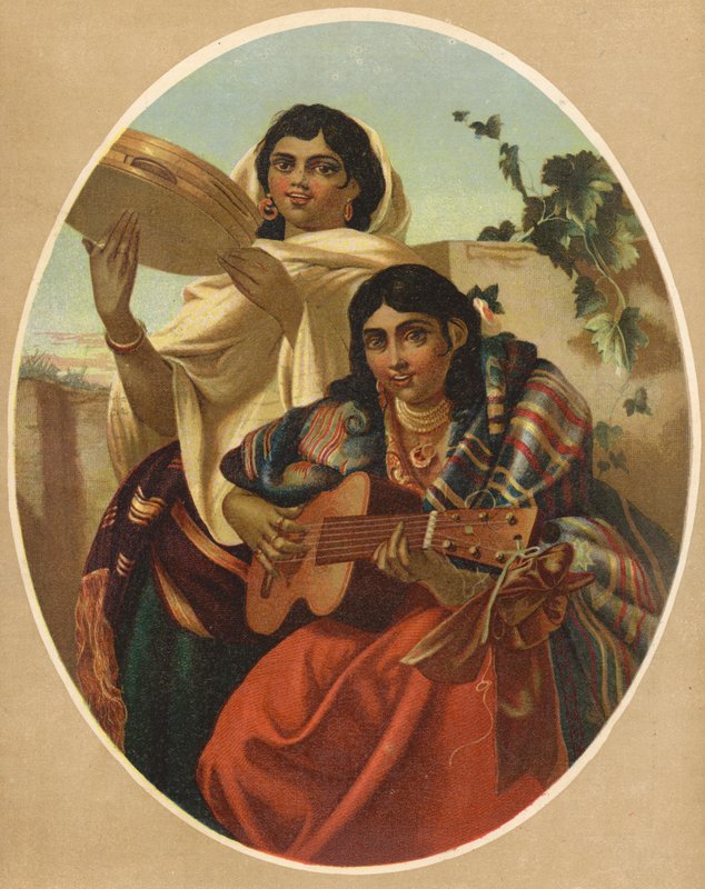 Bir İspanyol Düeti (kromolitho) by English School