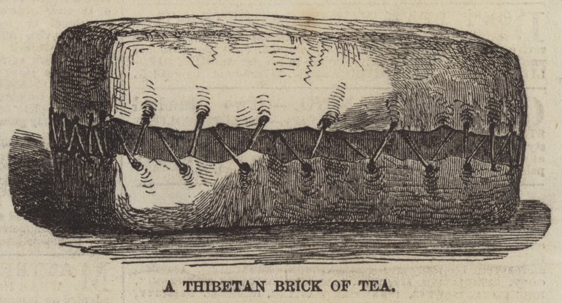Bir Tibet Çay Tuğlası (gravür) by English School