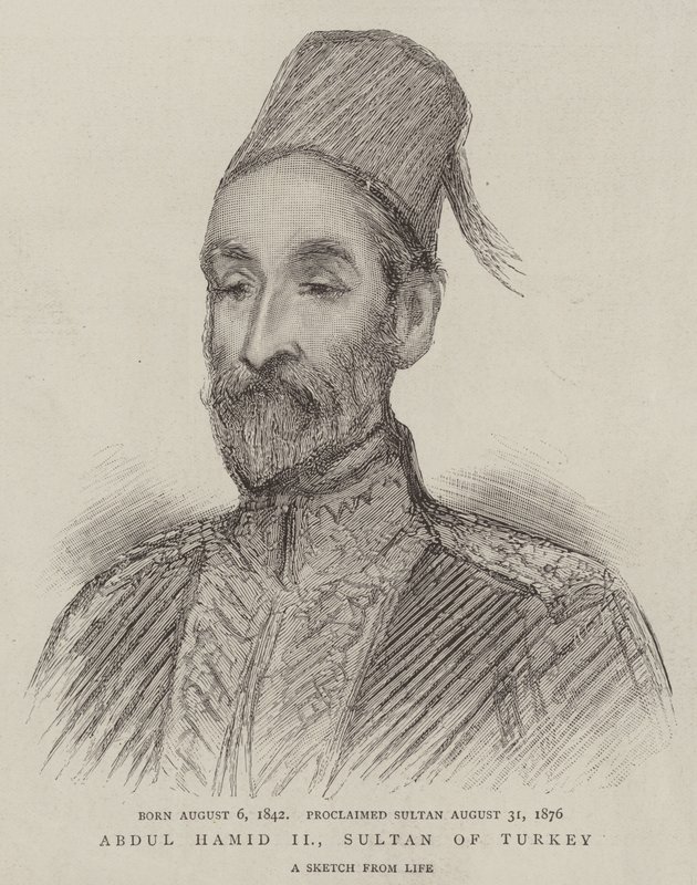 Abdülhamid II, Türkiye Sultanı (gravür) by English School