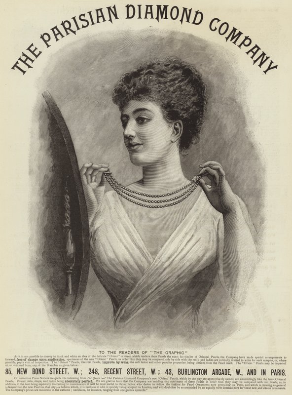 Reklam, Parisli Elmas Şirketi (gravür) by English School
