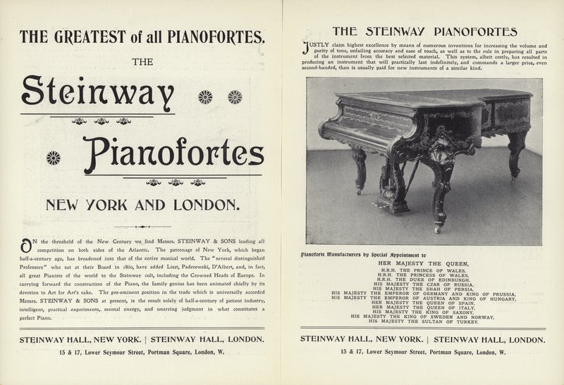 Steinway piyanoları için reklam by English School