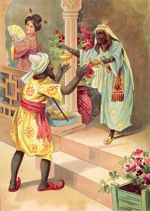 Alaaddin ve Harika Lamba (renkli taş) by English School