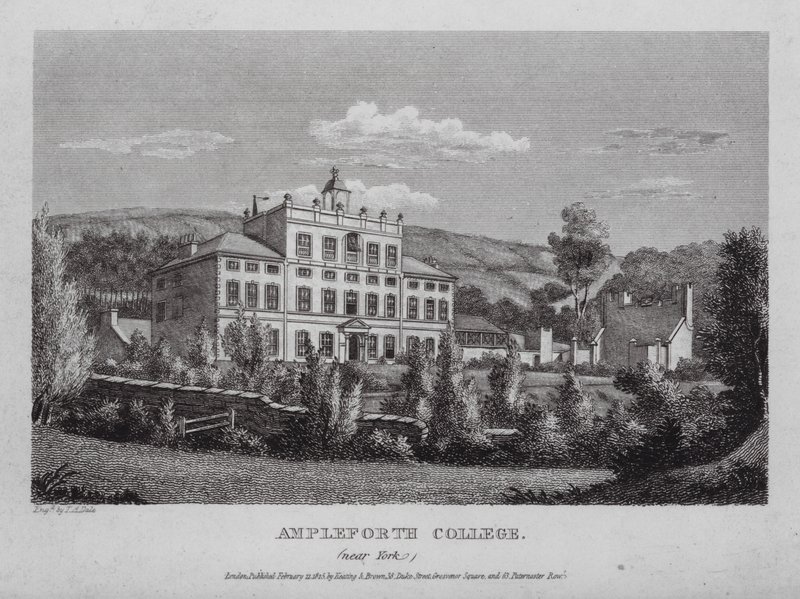 Ampleforth College, York yakınlarında (gravür) by English School