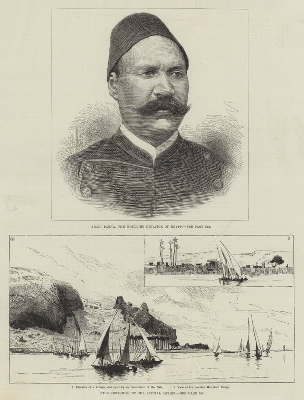 Arabi Paşa ve Mısır Eskizleri (gravür) by English School