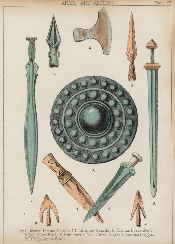 Silahlar ve Zırh (renkli taş) by English School