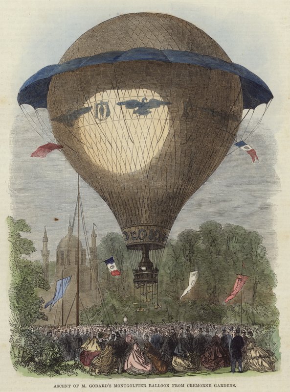 M Godards Montgolfier Balonunun Yükselişi by English School